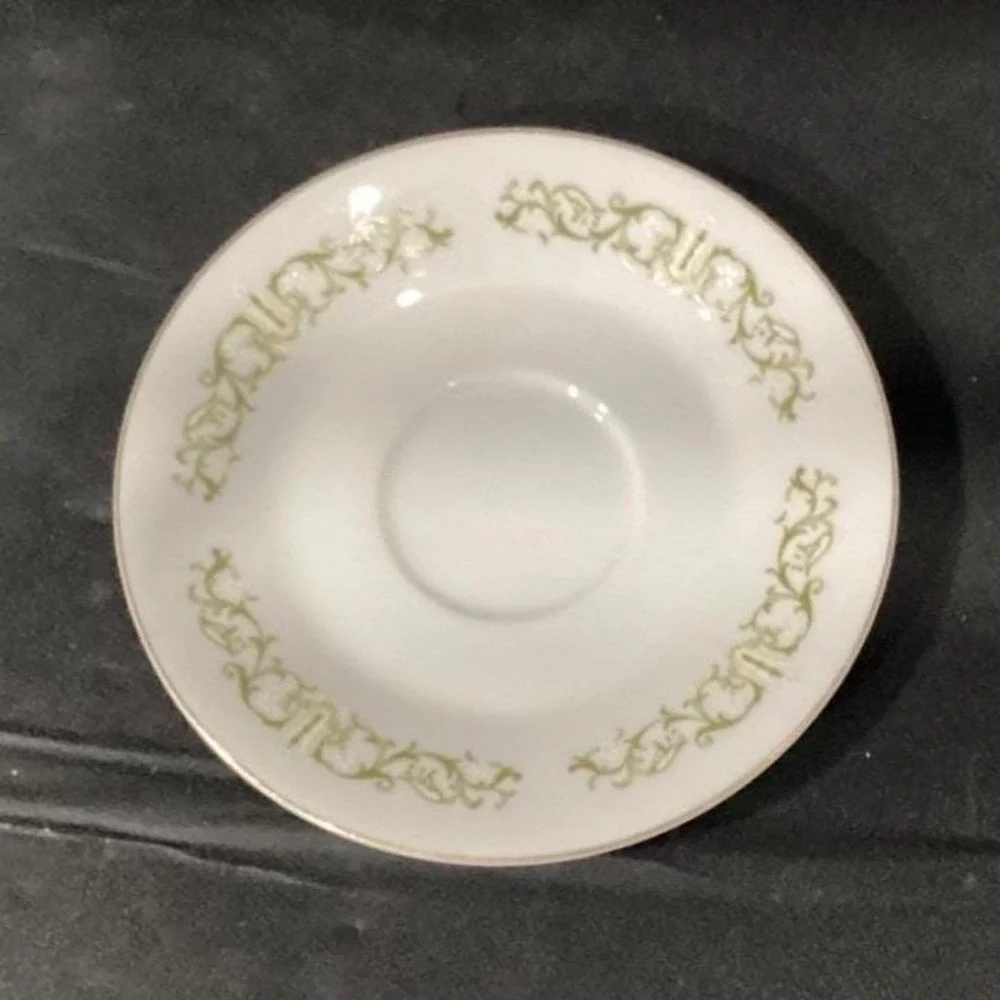 Bell Flower‎ Fine China, Set of 3 Saucers & 1 Cereal Bowl, Porcelain Tableware